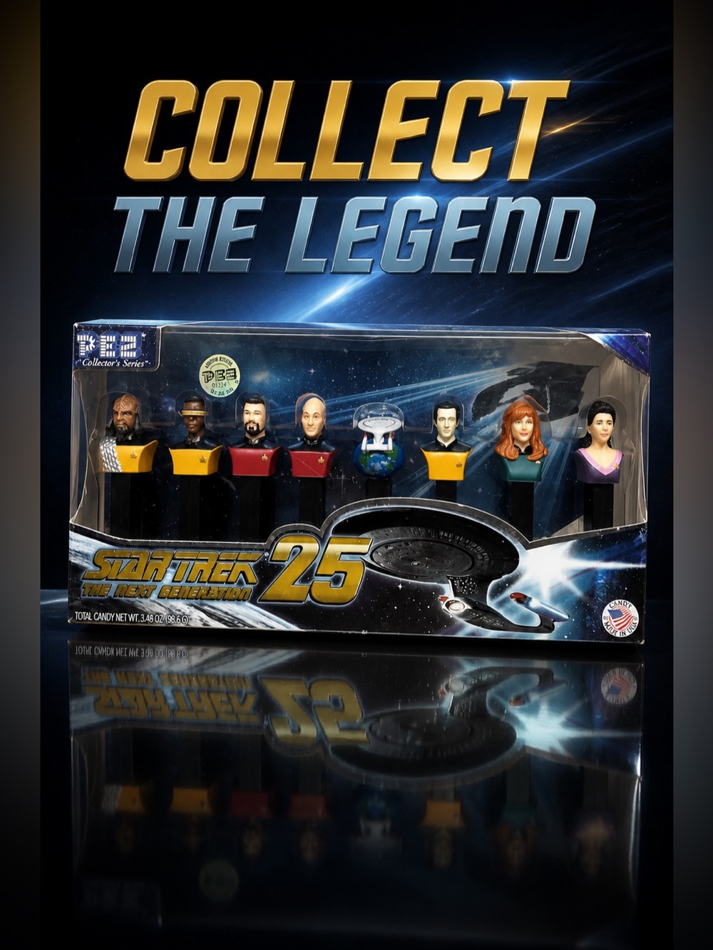 PEZ STAR TREK NEXT GENERATION 25 LIMITED EDITION 8 DISPENSER SET NEW IN BOX